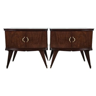 Italian Bedside Tables in Mahogany, 1950, Set of 2 For Sale