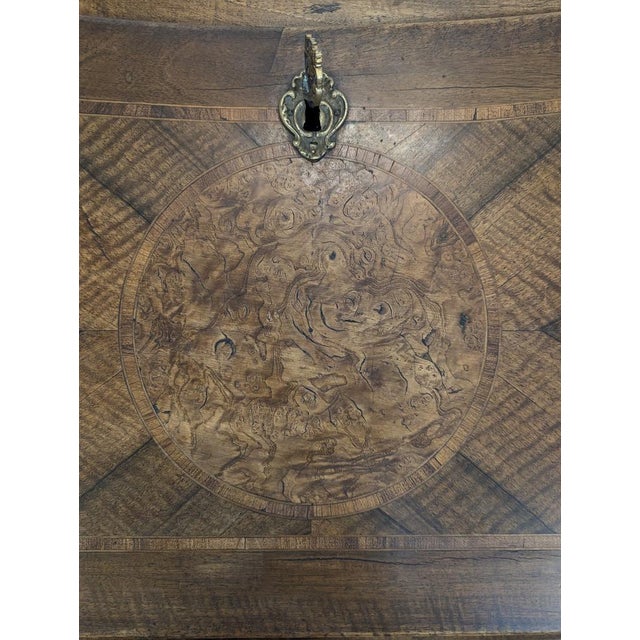 Wood Walnut Slant-Back Secretary Desk For Sale - Image 7 of 14