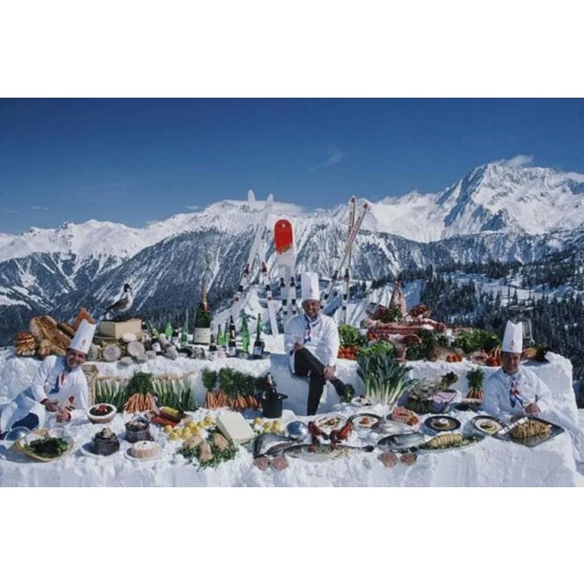 Culinary Heights 1987 by Slim Aarons Slim Aarons Limited Estate Edition Courchevel restaurant chefs Jean Jacob (left) of...