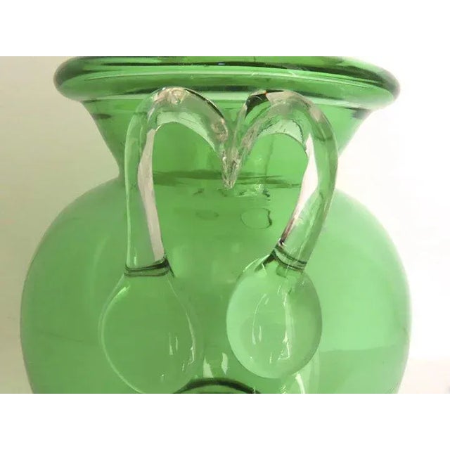 Steuben Pomona Green Art Glass Vase Early 20th Century For Sale - Image 9 of 13