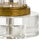 Traditional design and modern flair combine to form an upscale table lamp. J. Graham features a clear glass fluted column,...