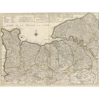 Antique Map of Normandy For Sale
