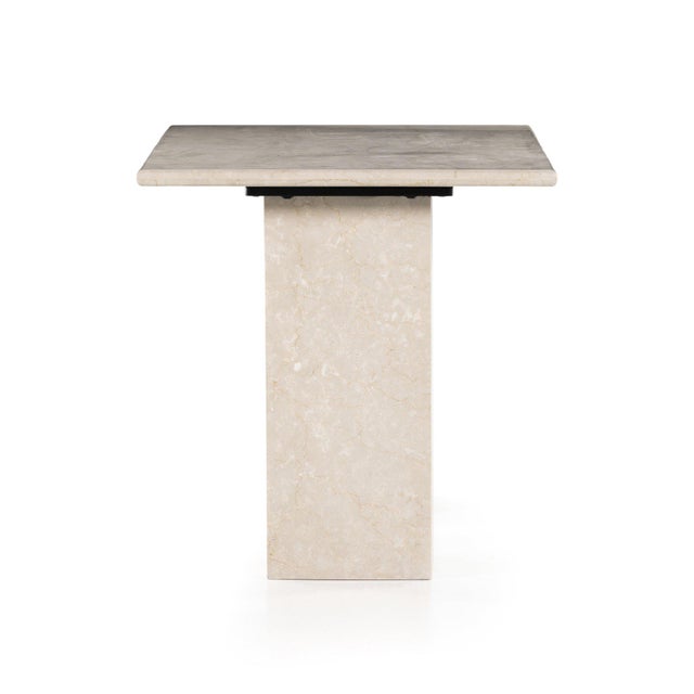 2020s Four Hands Arum Desk - Cream Marble For Sale - Image 5 of 11
