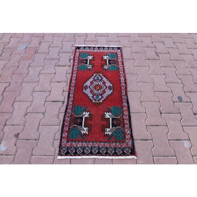 1960s Turkish Vintage Handmade Rug For Sale - Image 13 of 13