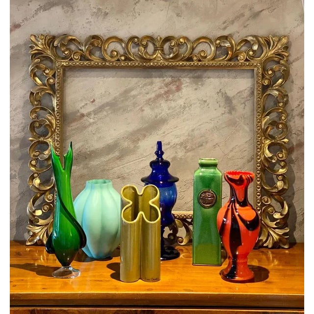 Forest Green Green Quadrifoglio Vase by Pierre Cardin, Italy, 1970s For Sale - Image 8 of 10