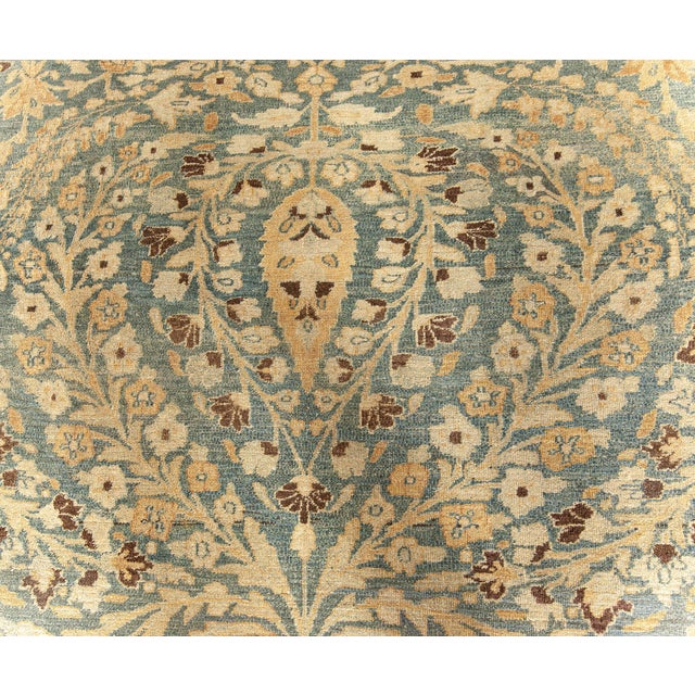 Antique Persian Khorassan Botanic Handmade Wool Rug For Sale In New York - Image 6 of 9