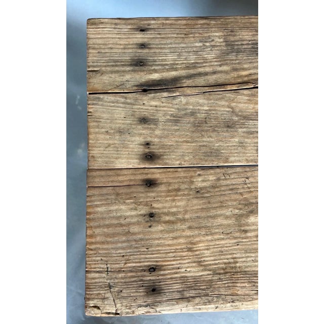 Wood Early 19th Century Continental Stripped Pine Side Table For Sale - Image 7 of 8