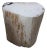 Andrianna Shamaris Soft Toned Rare High Quality Petrified Wood Side Table For Sale