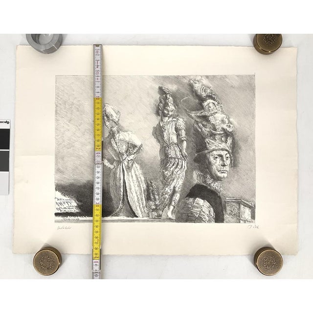 1970s Werner Tübke, Happening in Pompeii IV, 1979, Chalk Lithograph For Sale - Image 5 of 11