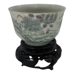 Chinese Famille Rose Porcelain Hongxian Marked Story Bowl