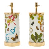 Image of Eden Flora and Fauna Liz Marsh Designs Table Lamps - a Pair For Sale