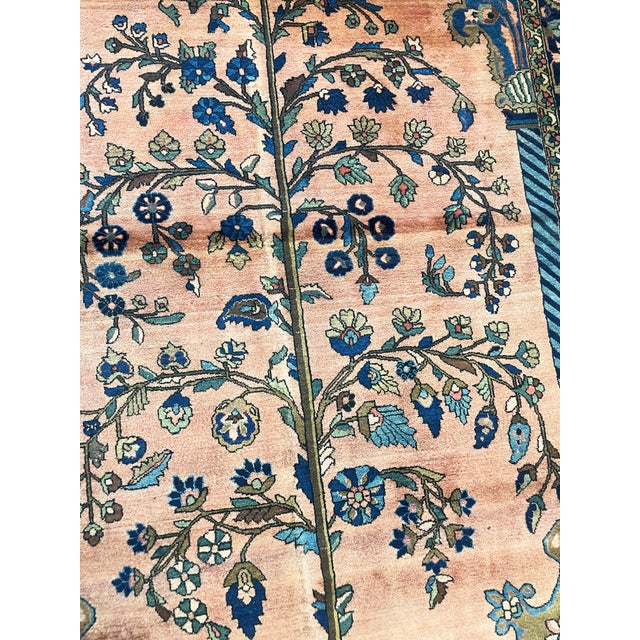 Antique Persian Mohajeran Sarouk Tree of Life Rug For Sale - Image 4 of 7