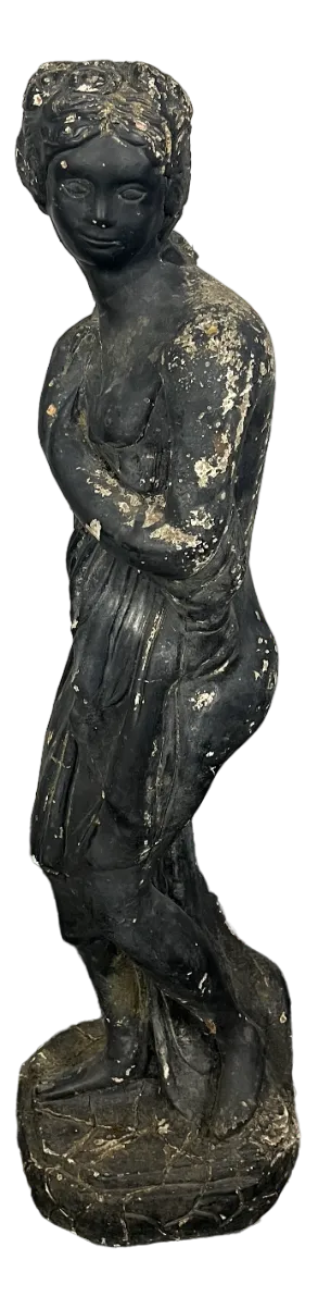 19th Century Venus Italica Ebonised Garden Statue