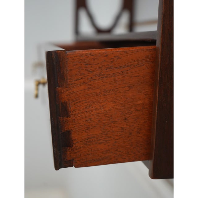 1980s Chippendale Style 2 Drawer Hanging What Not Shelf For Sale - Image 4 of 11