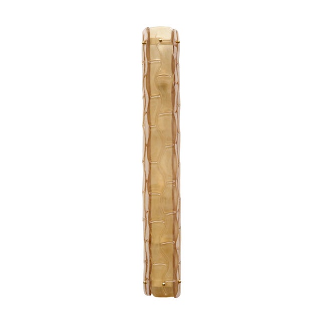2020s Murano Textured Amber-Orange Glass Sconces - a Pair For Sale - Image 5 of 9