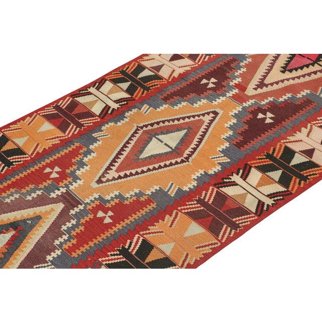 Rug & Kilim 1950s Vintage Persian Kilim With Polychromatic Geometric Patterns by Rug & Kilim For Sale - Image 4 of 8
