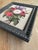 ‘Vintage Garden” 8x10 Traditional Botanic Inspired Pink and Purple Floral Painting on Natural Linen Canvas Framed in Antique Style Black Frame. For Sale - Image 4 of 8