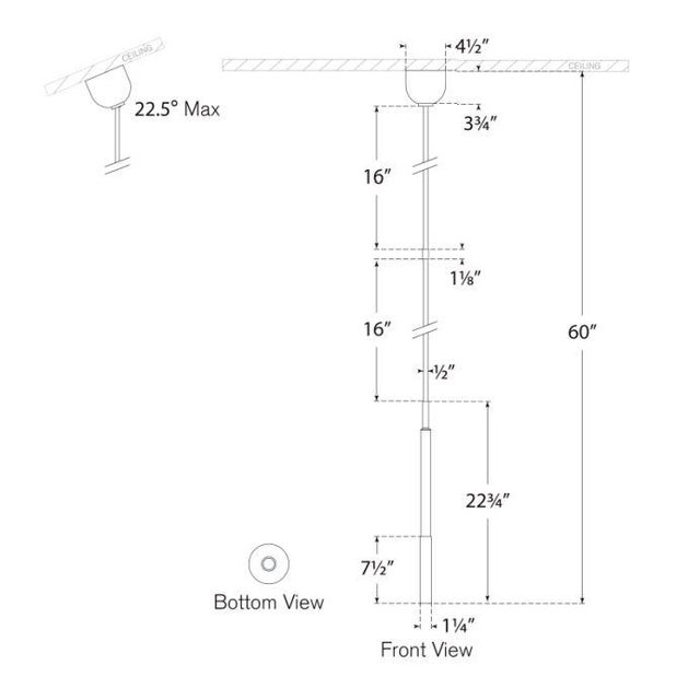 Modern Kelly Wearstler for Visual Comfort Signature Rousseau Single Pendant in Polished Nickel with Etched Crystal For Sale - Image 3 of 3