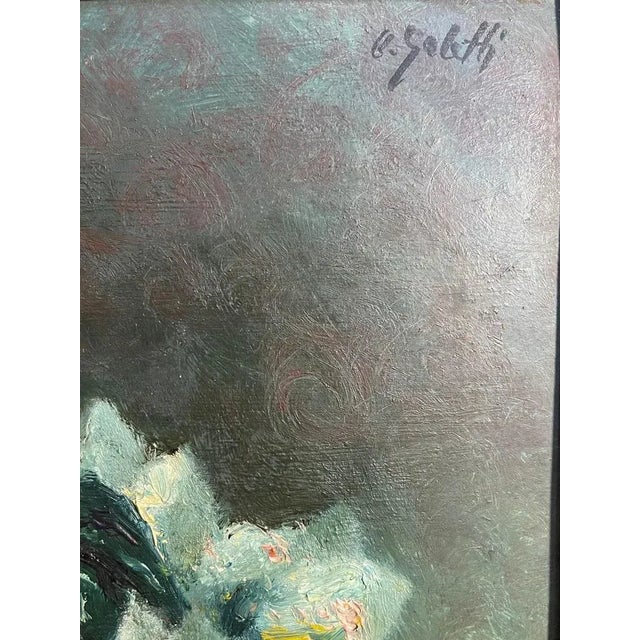Galetti, Flowers, 20th Century, Oil Painting on Panel, Framed For Sale - Image 7 of 9