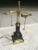 1980s Postmodern Black Marble & Brass Desk Lamp For Sale - Image 5 of 13