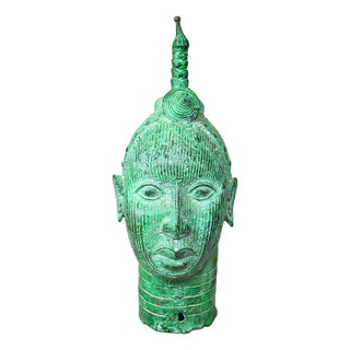 Large Benin Bronze Ife Head For Sale