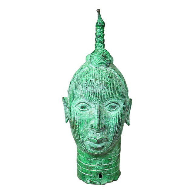 Large Benin Bronze Ife Head For Sale