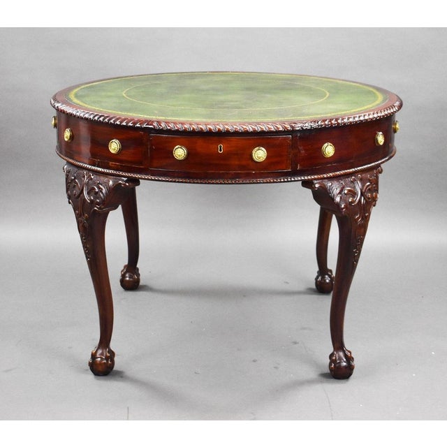 Antique Edwardian Mahogany Drum Table, 1900 For Sale - Image 6 of 13