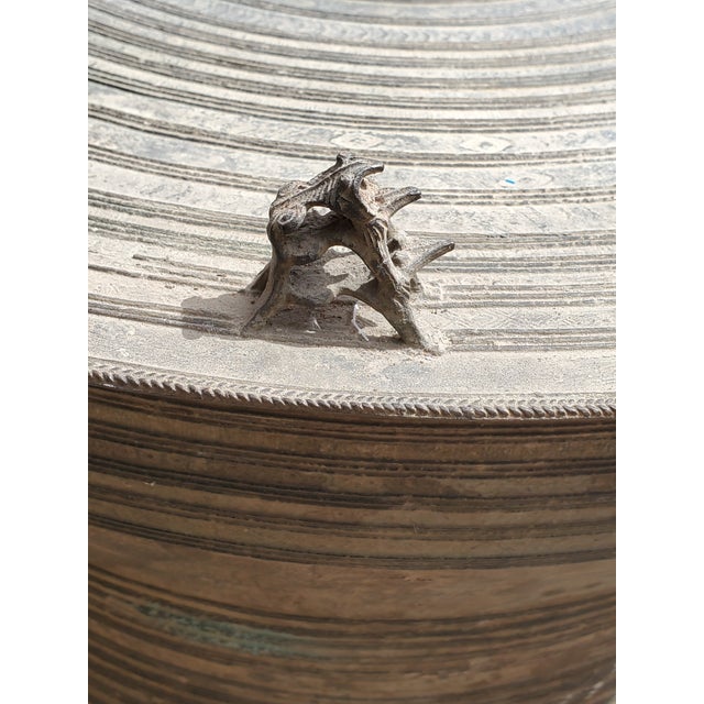 Asian Antique Antique Bronze Asian Rain Drum For Sale - Image 3 of 4