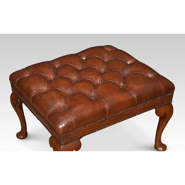 Set of Leather Upholstered Stools, 1890s For Sale - Image 4 of 6