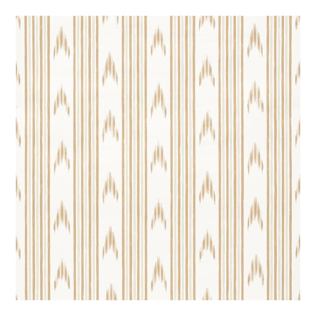 Schumacher X Mark D. Sikes Santa Barbara IkatWallpaper in Neutral For Sale