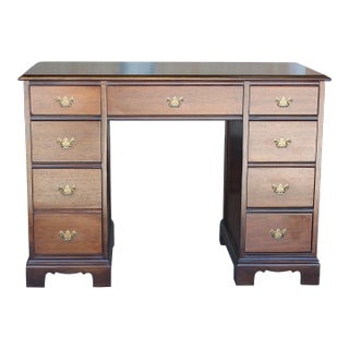 1970's Chippendale Stye Desk of Eight Drawers For Sale