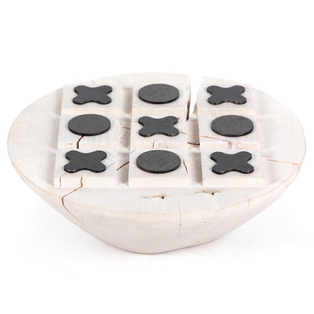 Four Hands Tic Tac Toe - Speckled Grey For Sale - Image 4 of 7