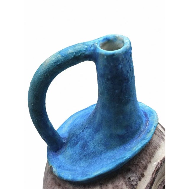 1950s Anthropomorphic Glazed Ceramic Vase from C.A.S. Vietri, Italy, 1950s For Sale - Image 5 of 10