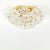 Large Mid-Century Modern Flower Flush Mount in Murano Glass and Brass by Ernst Palme for Palwa, Germany, 1970s For Sale - Image 4 of 12