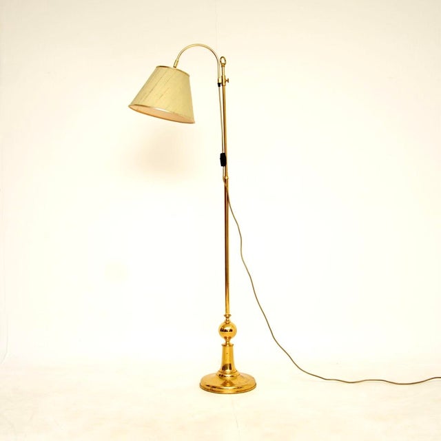 Metal Vintage Adjustable Brass Floor Lamp, 1970s For Sale - Image 7 of 7