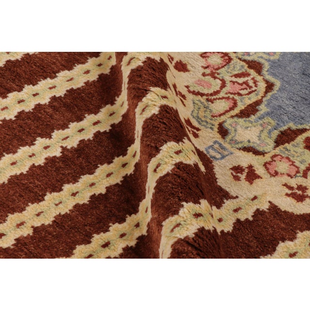 Textile Contemporary French Art Deco Style Geometric Brown Wool Rug, by Rug & Kilim, India For Sale - Image 7 of 9