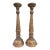 Vintage Tall Neoclassical Gilt Plaster Column Candlesticks, a Pair For Sale