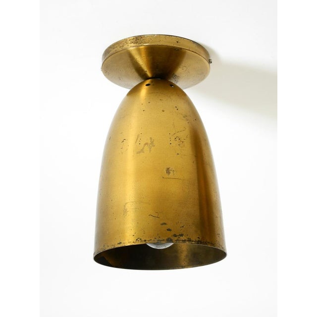 Large Mid-Century Modern Brass Ceiling Lamps, 1950s, Set of 2 For Sale - Image 6 of 15