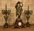 Mantelpiece Set with Clock and Candleholders, Set of 3 For Sale - Image 6 of 7
