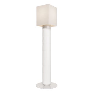 Handcrafted Ceramic Floor Lamp in White Glaze by Artem Zakharchenko-Halytskyi For Sale