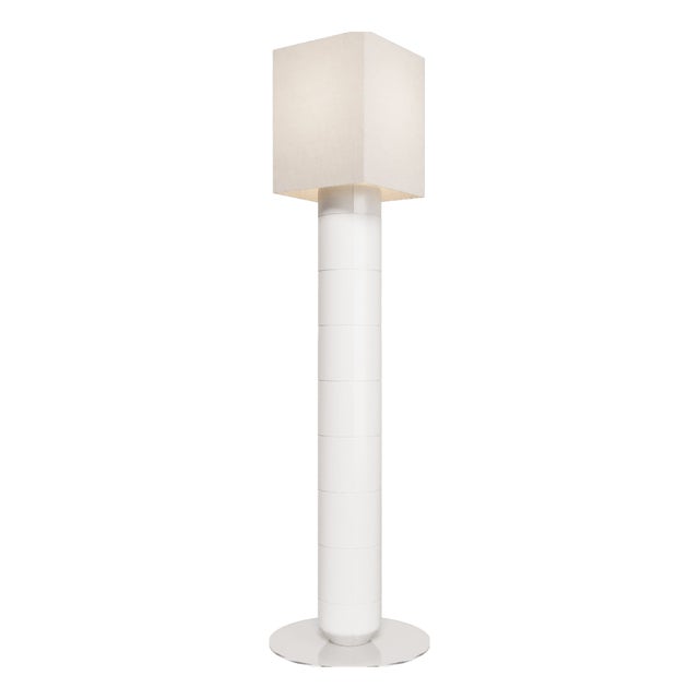 Handcrafted Ceramic Floor Lamp in White Glaze by Artem Zakharchenko-Halytskyi For Sale