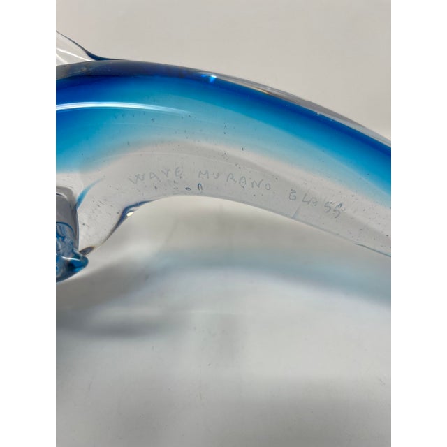 Blue Murano Glass Dolphin by Beltrami For Sale - Image 4 of 6