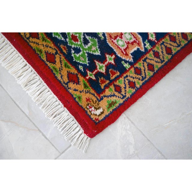 1980s Vintage Hand Knotted Turkish Rug - 6′11″ × 10′4″ For Sale - Image 11 of 12
