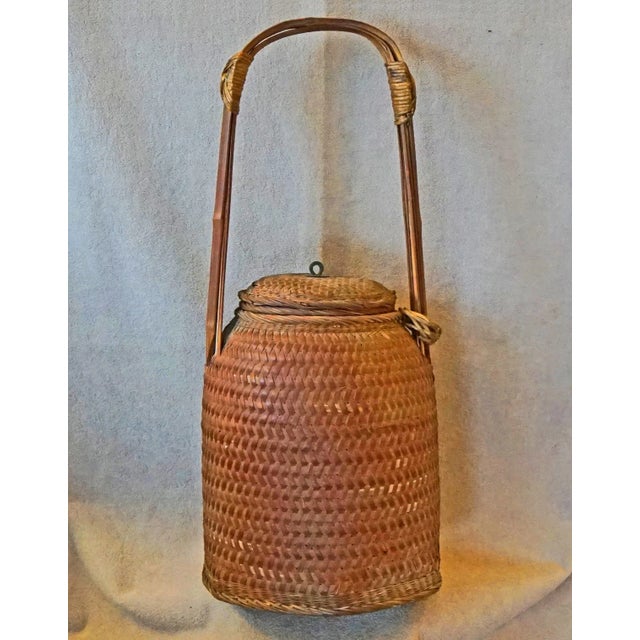 Wood Late 19th Century Antique Chinese Storage Basket For Sale - Image 7 of 7