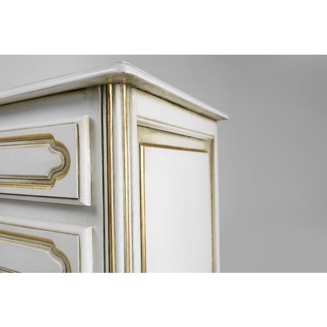 Gold 20th Century Louis XV French Chest of Drawers, 1950s For Sale - Image 8 of 11