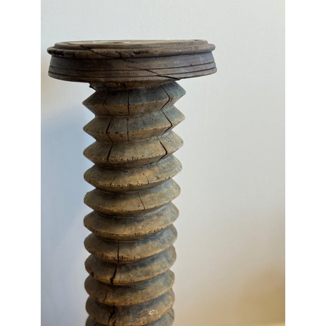 Traditional Antique French Wine Press Side Table For Sale - Image 3 of 5