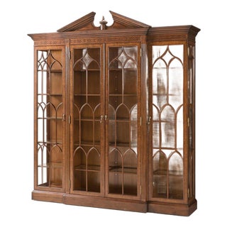 Walnut Display Bookcase For Sale