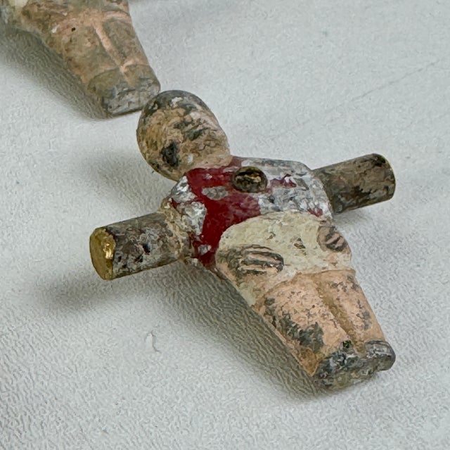 Antique Set of 10 Salvaged Foosball Metal Soccer Players From Portugal, Sports Memorabilia For Sale In New York - Image 6 of 8