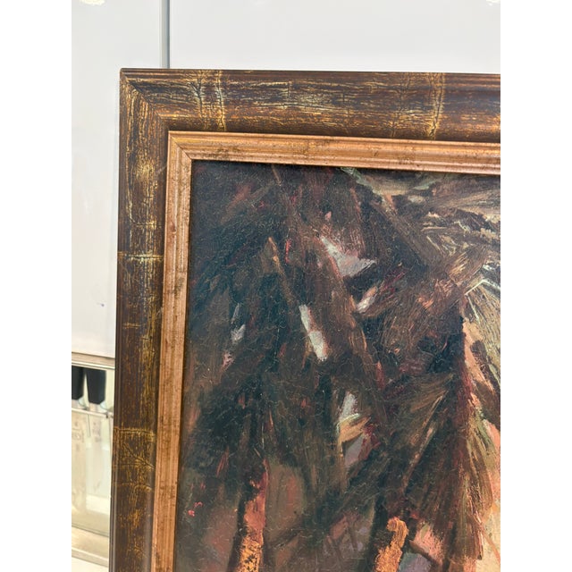 Vintage Coastal Sailboat Wall Art Giclee on Board in Gilt Faux Bamboo Frame For Sale In Miami - Image 6 of 13