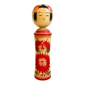 Kokeshi Doll Large Japanese Vintage Wooden Statue Hand Painted Artist Signed 11” Tall